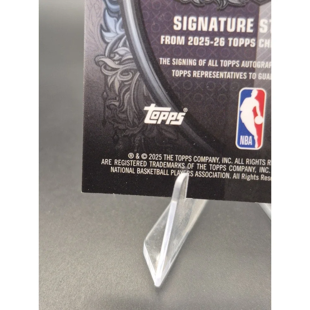 2025-26 Topps Chrome Spencer Dinwiddie #SS-SD Signature Style Blue /150 AU Mavs